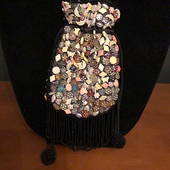 Small Beaded Draw-string Pouch - Picture 2 of 6